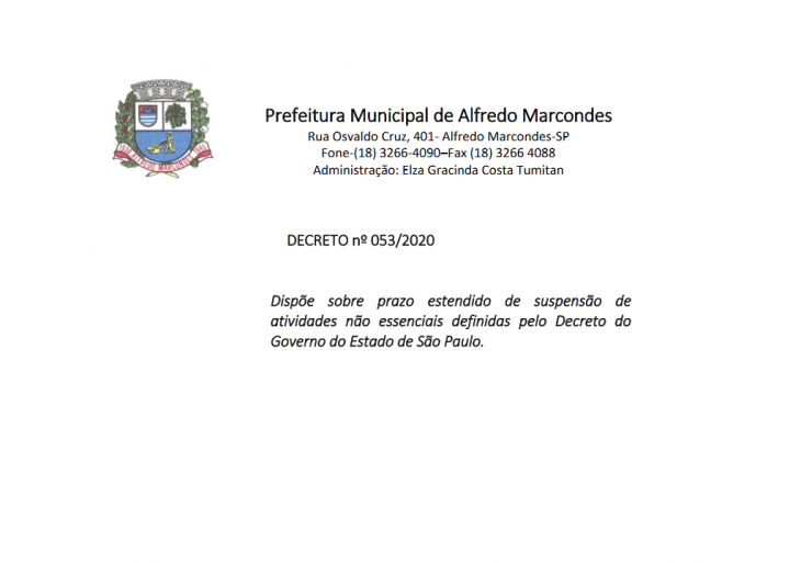 PREFEITURA MUNICIPAL DE ALFREDO MARCONDES